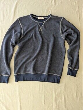 Ace Rivington Vintage Crewneck Sweatshirt In Washed Navy